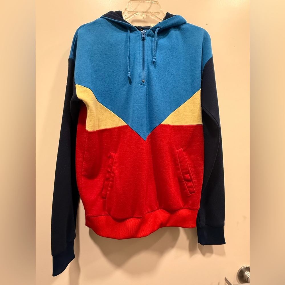 Vintage Ace Colorblock Hoodie – Medium – Excellent Condition